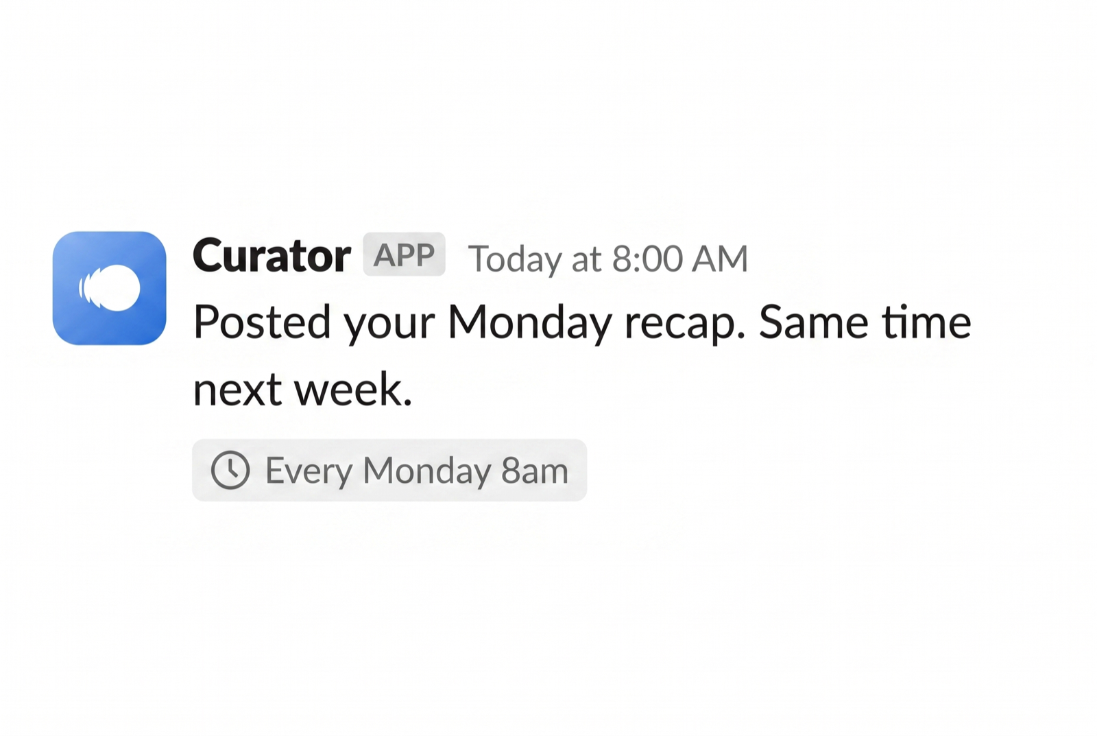 It works on a schedule