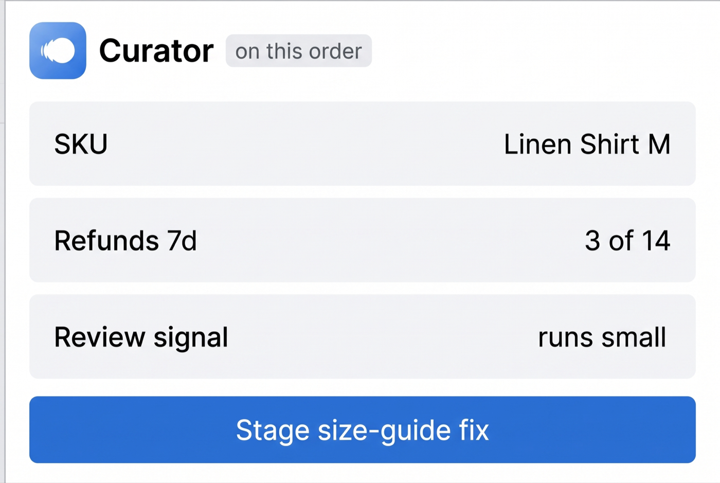 Approve the staged fix in the panel